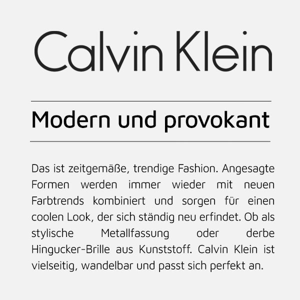 Calvin Klein Brille Texte